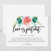 Liefde Is Geduldig Uitstel Van Huwelijk Aankondiging (Voorkant / Achterkant)