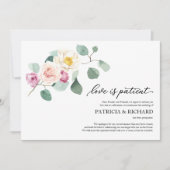 Liefde is geduldig uitstellen huwelijk eucalyptus kaart (Voorkant)