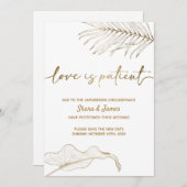 Liefde is geduldig - Verander de datum van de trou Kaart (Voorkant / Achterkant)