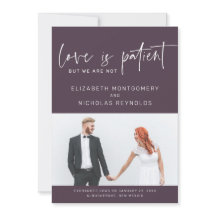Liefde is Geduldig Wij Niet | Trouwkaart