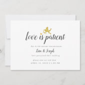 Liefde Is Geduldig Wijzig De Datum Uitstel Save The Date (Voorkant)