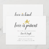 Liefde Is Geduldig Wijzig De Datum Uitstel Save The Date (Voorkant / Achterkant)