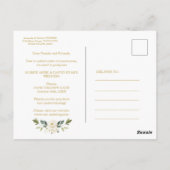 Liefde is geduldig Witte Bloemen Huwelijk uitgeste Briefkaart (Achterkant)