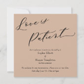 Liefde is geduldige amandel uitgesteld bruiloft Ka Kaart (Voorkant)