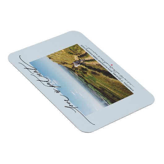 Liefde is geduldige bruiloft Save the Date Uitstel Magneet (Rechterzijde)