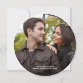 Liefde is geduldige bruiloft uitstel Wood Foto Kaart (Achterkant)