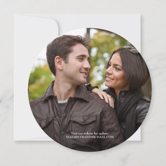 Liefde is geduldige bruiloft uitstel Wood Foto Kaart (Achterkant)