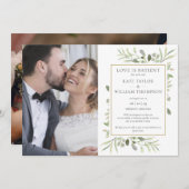 Liefde is Geduldige Elopement Trouw Aankondiging (Voorkant / Achterkant)