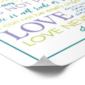 liefde is geduldige liefde is aardig Poster (Hoek)