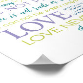 liefde is geduldige liefde is aardig Poster (Hoek)