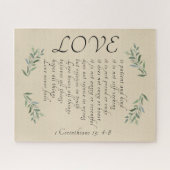 Liefde is geduldige liefde is een mooie raadsel legpuzzel (Horizontaal)