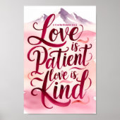 Liefde is geduldige liefde is vriendelijke Christe Poster (Voorkant)