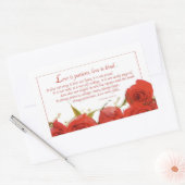 Liefde is Geduldige Roos Rechthoekige Sticker (Envelop)