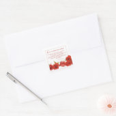 Liefde is Geduldige Roos Vierkante Sticker (Envelop)