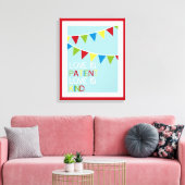 Liefde is geduldige speelkamerkunst canvas afdruk (Insitu (Woonkamer))