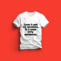 Liefde is geen emotie. Het is je eigen bestaan