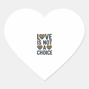 Liefde is geen keuze Regenboog Pride Vintage T-shi Hart Sticker