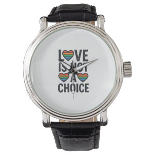 Liefde is geen keuze Regenboog Pride Vintage T-shi Horloge