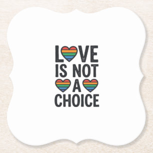 Liefde is geen keuze Regenboog Pride Vintage T-shi Kartonnen Onderzetters