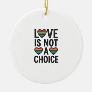 Liefde is geen keuze Regenboog Pride Vintage T-shi Keramisch Ornament