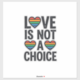 Liefde is geen keuze Regenboog Pride Vintage T-shi Sticker