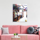 Liefde is geen muur, het is een brug canvas afdruk (Insitu (Woonkamer))
