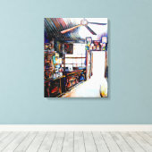 Liefde is geen muur, het is een brug canvas afdruk (Insitu (Houten vloer))