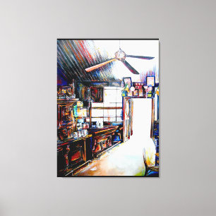 Liefde is geen muur, het is een brug canvas afdruk