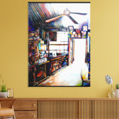 Liefde is geen muur, het is een brug canvas afdruk (Insitu (Woonkamer))