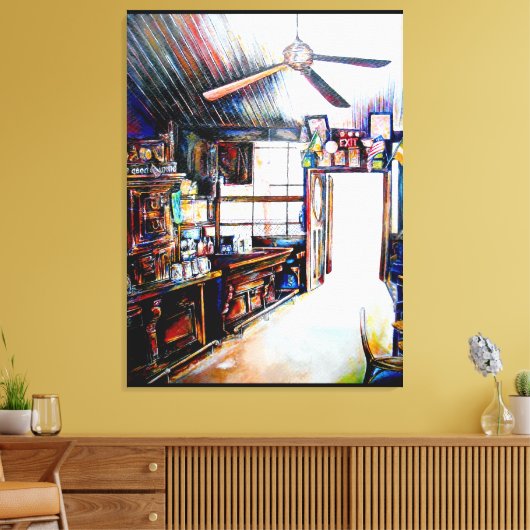 Liefde is geen muur, het is een brug canvas afdruk (Insitu (Woonkamer))