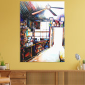 Liefde is geen muur, het is een brug canvas afdruk (Insitu (Woonkamer))