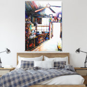 Liefde is geen muur, het is een brug canvas afdruk (Insitu (Slaapkamer))