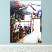 Liefde is geen muur, het is een brug canvas afdruk (Insitu (Houten vloer))