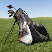 Liefde is geen muur, het is een brug golfhanddoek (Groen)