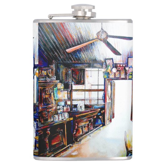 Liefde is geen muur, het is een brug heupfles (Voorkant)