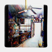 Liefde is geen muur, het is een brug keramisch ornament (Achterkant)