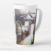 Liefde is geen muur, het is een brug latte mok (Rechterhoek)