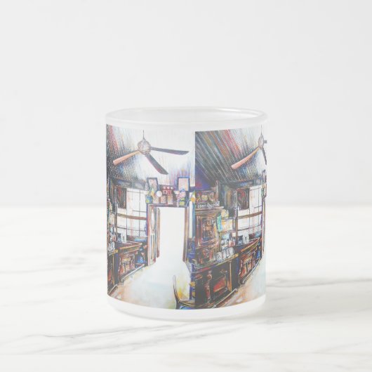 Liefde is geen muur, het is een brug matglas koffiemok (Center)