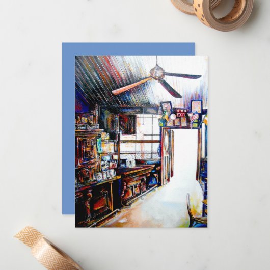 Liefde is geen muur, het is een brug notitiekaartje (Voorkant / Achterkant in situ)