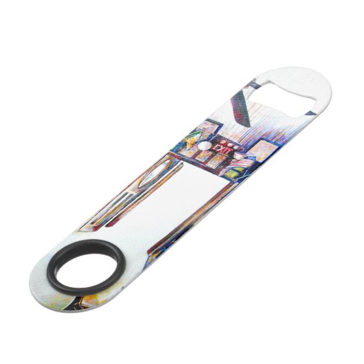 Liefde is geen muur, het is een brug speed flessenopener (Achterkant Gekanteld)