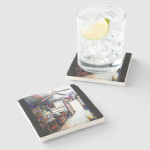 Liefde is geen muur, het is een brug stenen onderzetter (Zijkant)