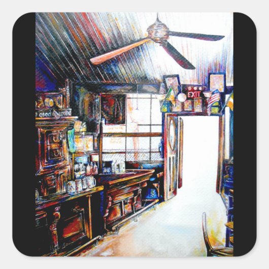 Liefde is geen muur, het is een brug vierkante sticker (Voorkant)