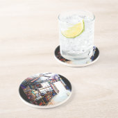 Liefde is geen muur, het is een brug zandsteen onderzetter (Zijkant)