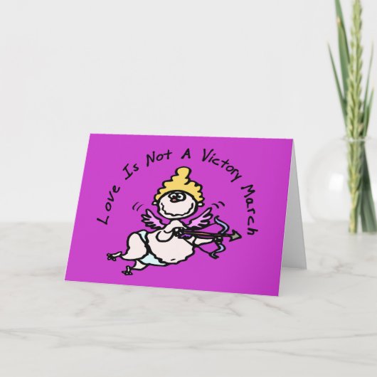 Liefde is geen overwinningsmaart feestdagen kaart (Voorkant)