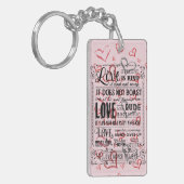Liefde is gek op hart sleutelhanger (Voorkant Links)