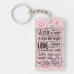 Liefde is gek op hart sleutelhanger