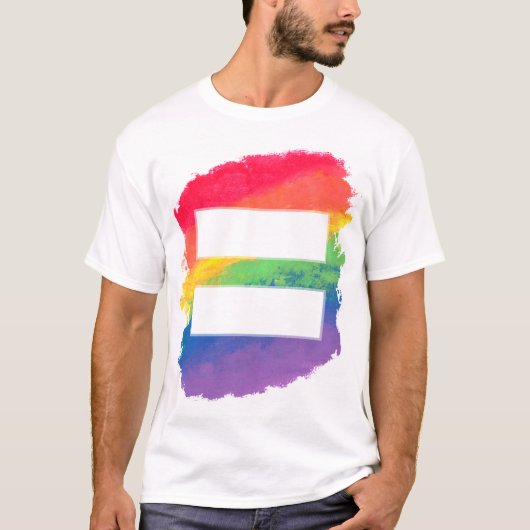 Liefde is gelijk aan liefde - Mannen Basic T-shirt (Voorkant)