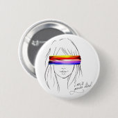 Liefde is genderblind ronde button 5,7 cm (Voorkant /achterkant)