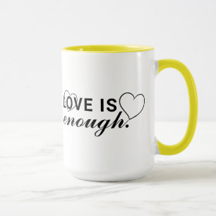 Liefde is genoeg enkelzijdig combo Mok ontwerp