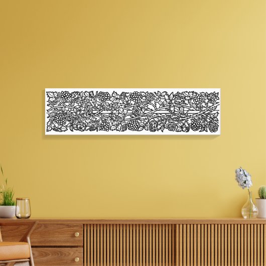 Liefde is genoeg grens (door William Morris) Canvas Afdruk (Insitu (Woonkamer))